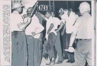1964 Dixmoor IL Police Carry Men Teargas Nightstick Civil Rights 