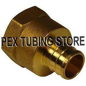 25) 1/2 PEX x 1/2 FPT Adapters Brass Crimp Fittings