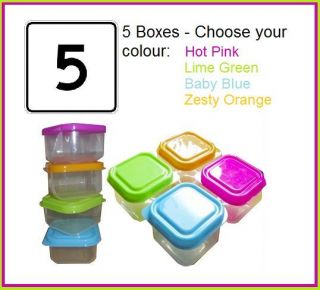 MINI SMALL PLASTIC MICROWAVEABLE STORAGE BOXES TUBS POTS CONTAINERS 