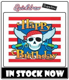 Childrens Pirate Themed Birhtday Party Items Supplies Partyware 