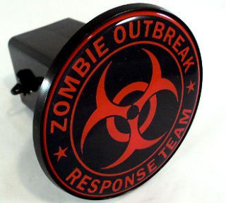 Zombie Outbreak Response   2 Tow Hitch Receiver Cover Insert Plug for 