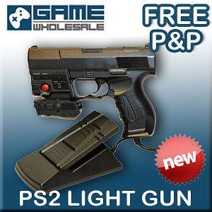   Gun With Laser Sight & Reload Pedal For PSX PS1 PS2 Playstation 2