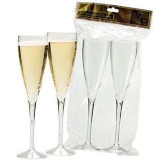 NEW Bulk 36pcs 9 Plastic Champagne Flutes (18x2ct) Packs