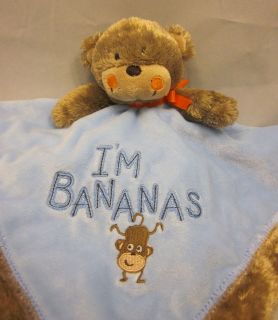   Bananas Teddy Bear Blanket Rattle Stuffed Animal Plush Snuggle Buddy