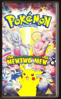 POKEMON   THE FIRST MOVIE   MEWTWO VS MEW   PAL VHS (UK) VIDEO