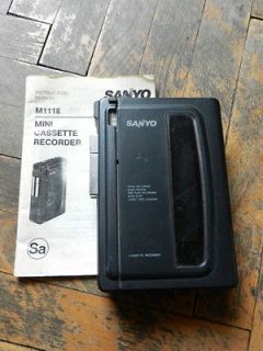 Vintage SANYO modelM1118 MCR Cassette Tape Recorder