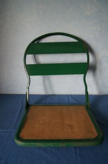 Vintage metal stadium bleacher folding seat chair clamp on football 