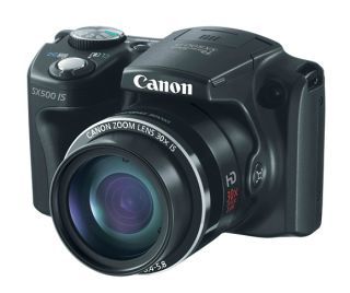   New Unopened Canon PowerShot SX500 IS 16.0 MP Digital Camera   Black