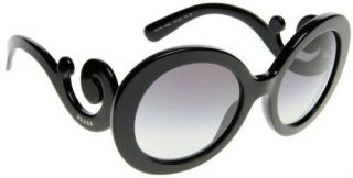 NEW Limited Edition PRADA Black Womens Sunglasses Baroque SPR27N 