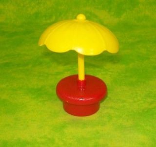 Fisher Price Little People Patio Picnic TABLE & UMBRELLA Village Doll 