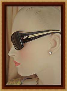   Tortoise Brown Acetate frames SMU07G 7GY 3N1 with case R$251