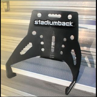 Black Stadium Back Bleacher Support Seat Comfort Baseball Football 
