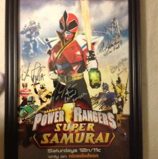 SDCC 2012 NICKELODEON POWER RANGERS SAMURAI EXCLUSIVE SIGNED FRAMED 