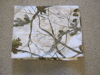 White Realtree camouflage fabric material 14.5x104 sewing home decor 