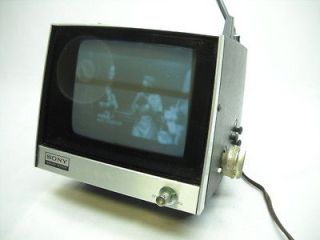 Vintage Portable SONY 7 inch Black And White T.V Model # TV 72OU