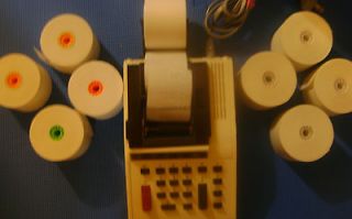   Japan Sharp Elsi Mate EL 1958 Electronic Printing Calculator & 9 Rolls
