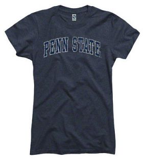 Penn State Nittany Lions Womens Heather Navy Tradition Ring Spun T 