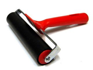 Rubber Brayer Roller tool for printmaking, stencil press, art and 