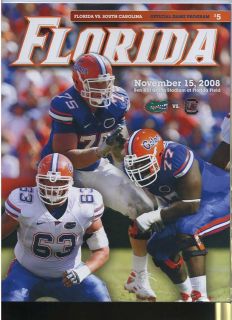 2008 Florida Gators vs South Carolina Gamecocks football program MBX46