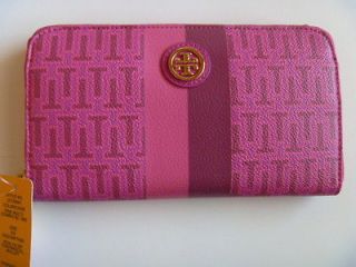   Burch Wallet   Roslyn Zip Continental Clutch Parisian Pink Multi New