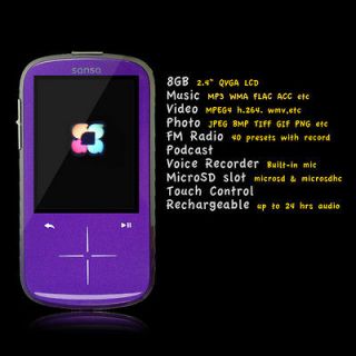 8GB Sandisk Sansa Fuze Plus  MP4 Video Player Radio
