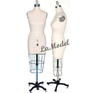 Female Professional Sewing Dress Form Collapsible Shoulder W/Hip Size6 