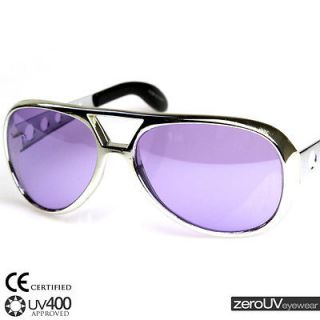   tcb elvis costume novelty party aviator sunglasses 2204 purple lens