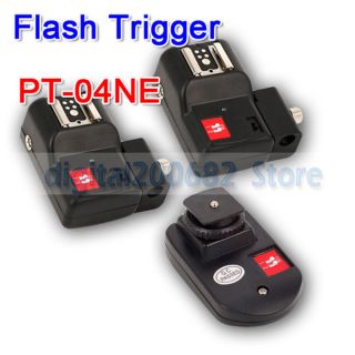   NE PT 04NE 4 Channels Wireless/Radio Flash Trigger SET with 2 Receiver