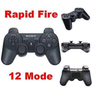 PS3 controller Modded Rapid Fire Wireless Controller 12 mode Black 