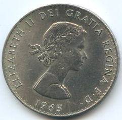 Great Britain 1965 Elizabeth II. Churchill Coin