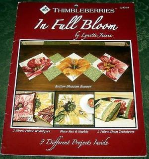 THIMBLEBERRIES QUILT PATTERN Booklet “IN FULL BLOOM” 9 Projects 
