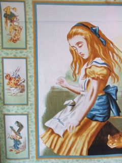 Alice in Wonderland Panel Quilting Treasures Fabric NEW