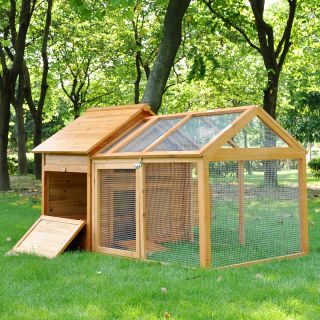   Coop Poultry Cage House Backyard Nest Run Tractor Hen Rabbit Hutch