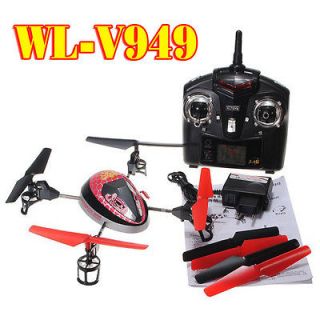WLToys V949 UFO 4CH 2.4Ghz RC 4 Axis Xcopter Quadcopter Helicopter 3D 