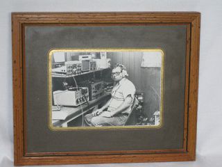 Ham Radio Picture Operator & Equipment 1950 1960 Back says Emergency 
