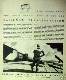   American Tank Car Corp. Railroad~Train Memorabilia Railroadiana AD