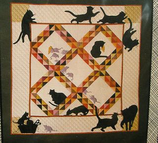 QUILT PATTERN   AMISH RATS AND CATS   (1984) SILHOUETTE LAP OR WALL 