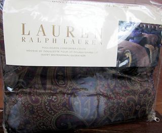 Ralph Lauren NEW BOHEMIAN Paisley Full Queen Duvet Comforter Cover NEW 