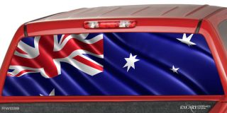 AUSTRALIAN FLAG Rear Window Graphic Decal Tint Truck cap SUV Van Ford 