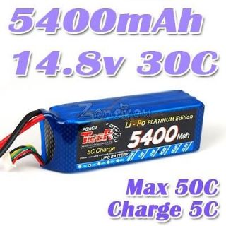   4S 14.8V 30C Max 50C LiPo battery Akku charge rate 5C for RC plane