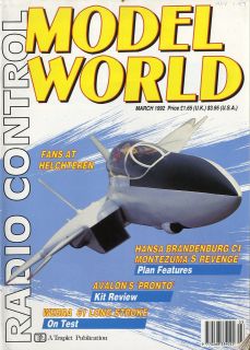 MODEL WORLD MAGAZINE 1992 MAR WEBRA 61 LONG STROKE   HANSA 
