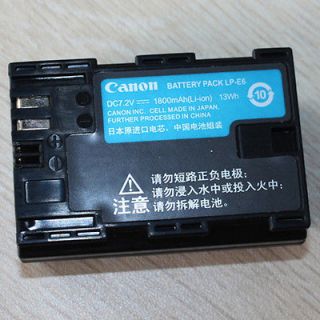   Camera Li ion 1800mAH for LP E6 Decoded Canon EOS 5D Mark II battery