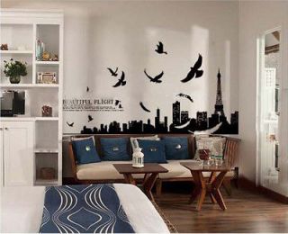   Scenery Eiffel the Tower Wall Stickers Decor Decals Removable Art