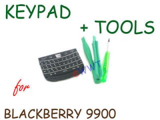 Replacement Black Keyboard Keypad + Tools for Blackberry 9900 9930 