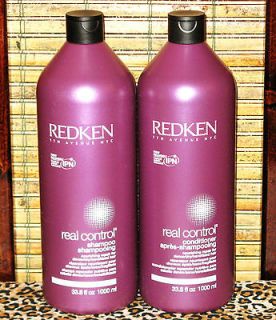 Redken Real Control Shampoo Conditioner Liter Set 33.8 oz IPN