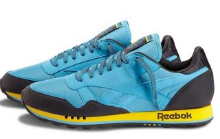 New Reebok Retro Classic Trail Mens Shoes Trainers Blue Yellow Casual 