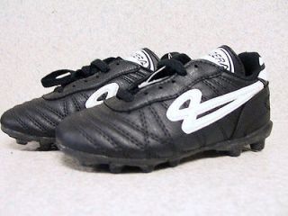   Unisex Lanzera Toddler 11 1/2 11.5 Soccer Cleats Black White Nice