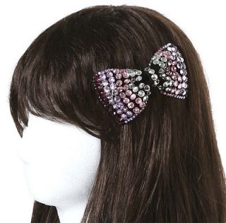   New High Quality Purple Iridescence Swarovski Crystal Ribbon Hair Clip