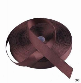   Double Face Woven Satin Ribbon Riband Bows Hairbow Grosgrain Brown