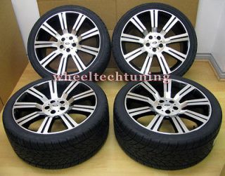 20 RANGE ROVER STORMER WHEEL AND TIRE PACKAGE   BLACK MACHINED